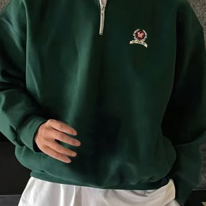 New Autumn Zip-Up Hoodie, Trendy Brand, Loose-Fitting, Casual, Simple Pullover Long-Sleeve Jacket.