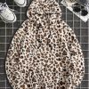 1 Leopard Print – Hooded Sportswear – Men’s Casual Warm Sweatshirt Pullover