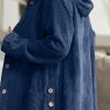 Plus Size – New Autumn And Winter Hooded Jacket, Loose Corduroy Casual Coat.
