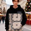 Men’S & Geometric Pattern Hooded Sweatshirt – Plush Fleece Pullover with Kangaroo Pocket, u002Fu002F Color Block Design, Long Sleeve Winter Warmth, Casual Streetwear for Fallu002FWinter, Sweater Hoodie